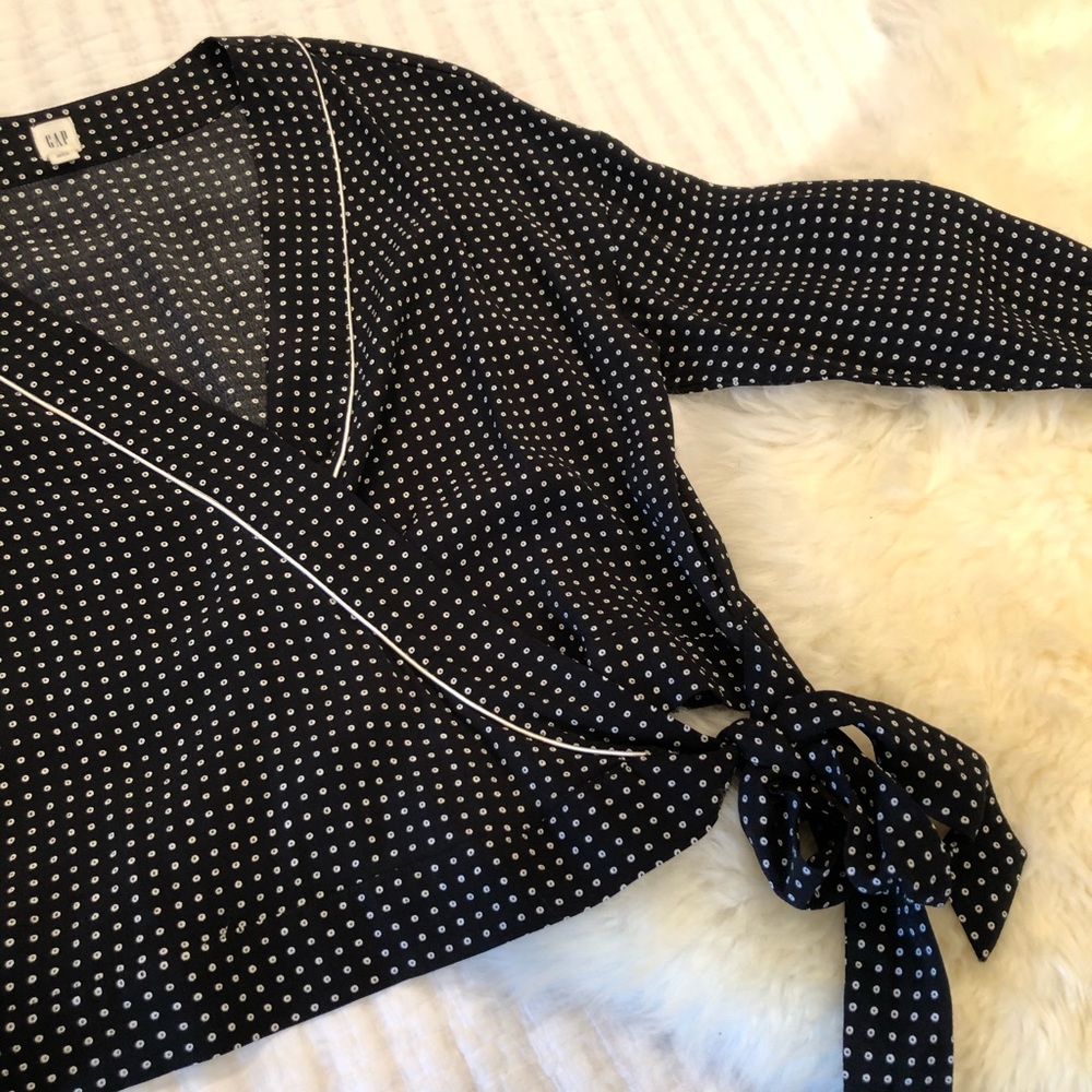 *SOLD* 
Polka Dot Wrap Top